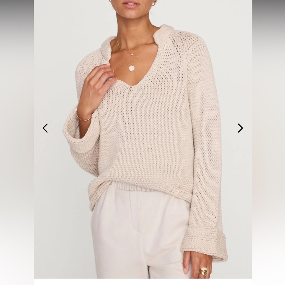 Brochu walker light pink sample sweater linen wool